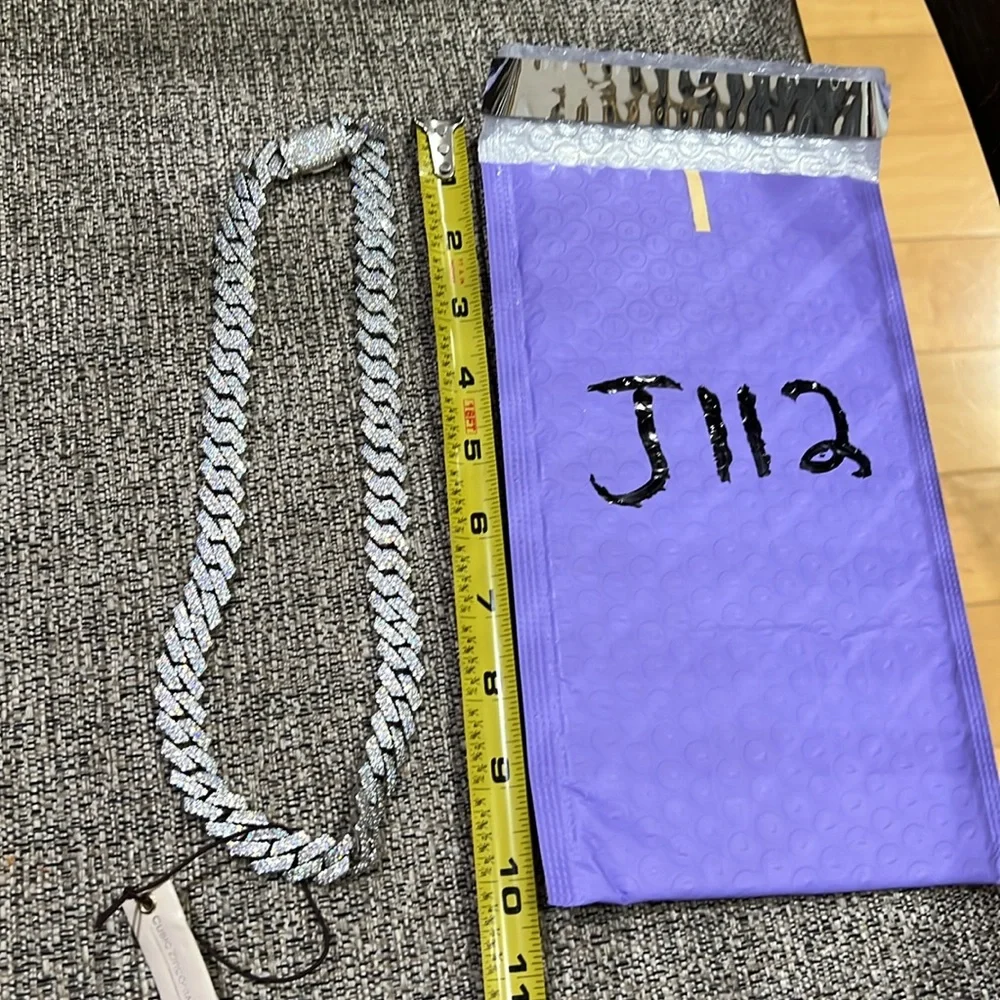Silver bling Chain Necklace. J112
